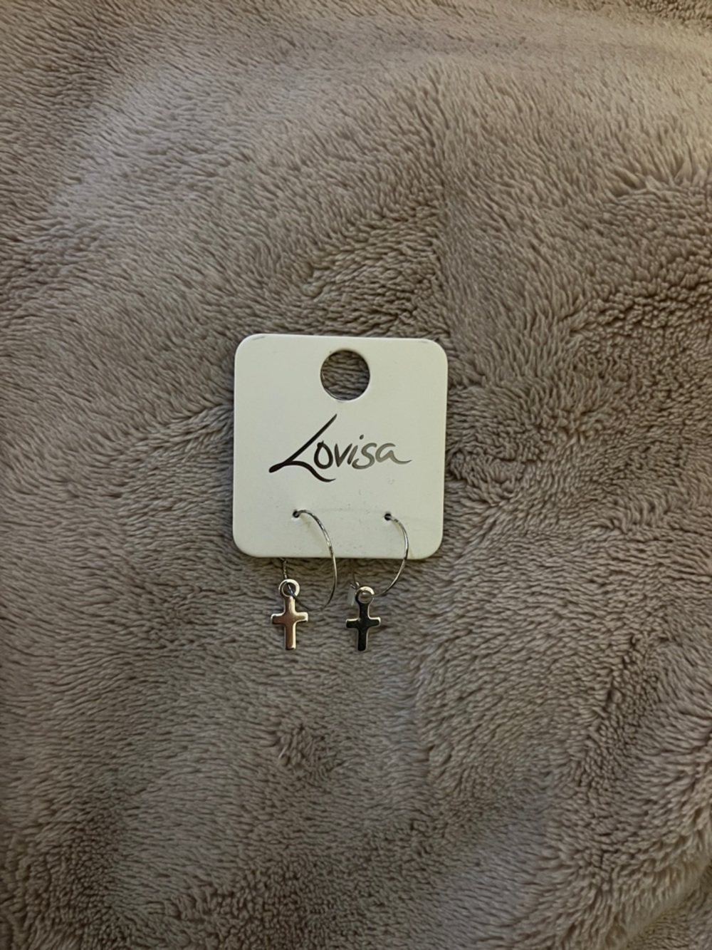 Lovisa Silver Cross Hoop Earrings in Silver